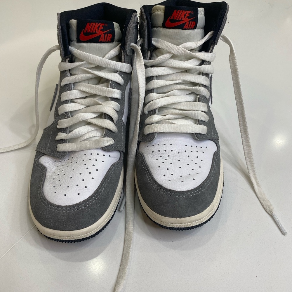 Nike Air High-Tops - Gray, White, and Red